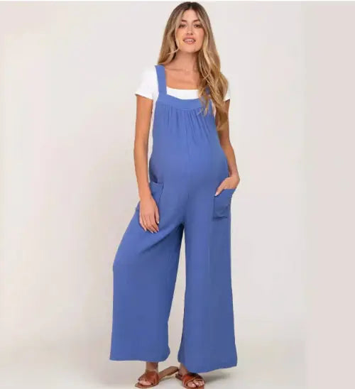 Chic Wide Leg Maternity Overalls