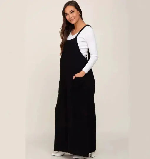 Chic Wide Leg Maternity Overalls
