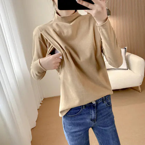 Velvet Maternity Nursing Top - Long Sleeve