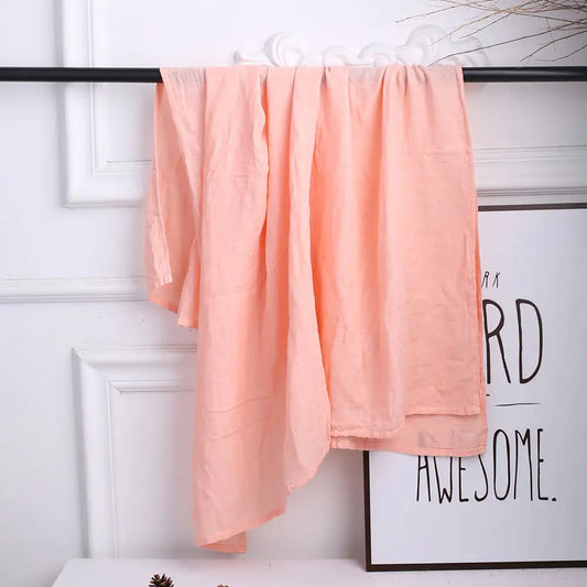 Bamboo Cotton Solid Color Baby Swaddle Blanket