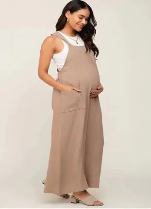 Chic Wide Leg Maternity Overalls